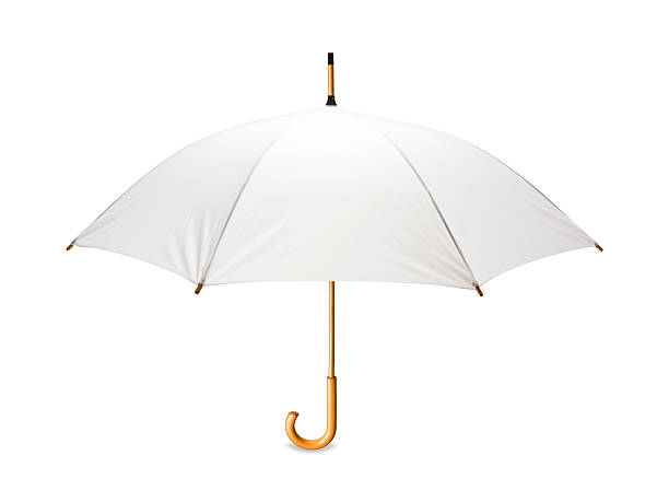 istock White business umbrella isolated on white with clipping path 603843250