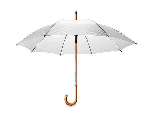 istock White business umbrella isolated on white with clipping path 603843358