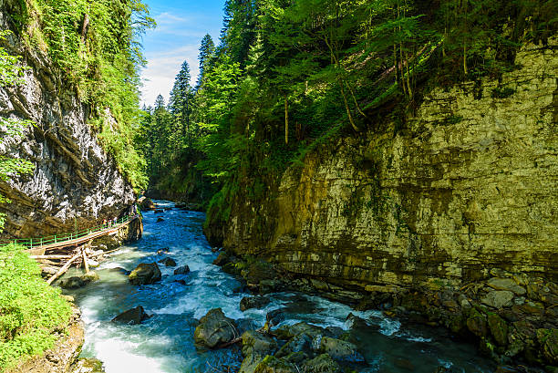 Breitachklamm - Gorge with river in South of Germany Breitachklamm - Gorge with river in South of Germany, Europe breitachklamm stock pictures, royalty-free photos & images