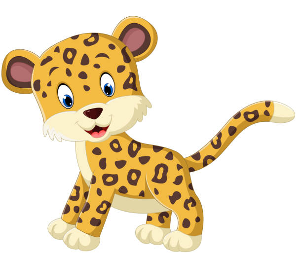 Cute Leopard Cartoon Stock Illustration - Download Image Now - Cheetah,  Cartoon, Leopard - iStock