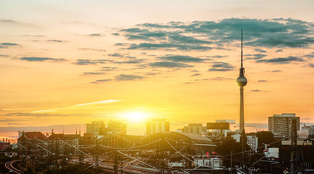 istock summer sunset over berlin with view on tv-tower 603853468