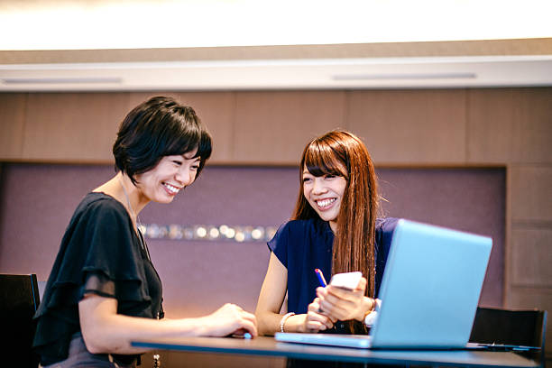 istock One on one meeting in Japanese company 603853476