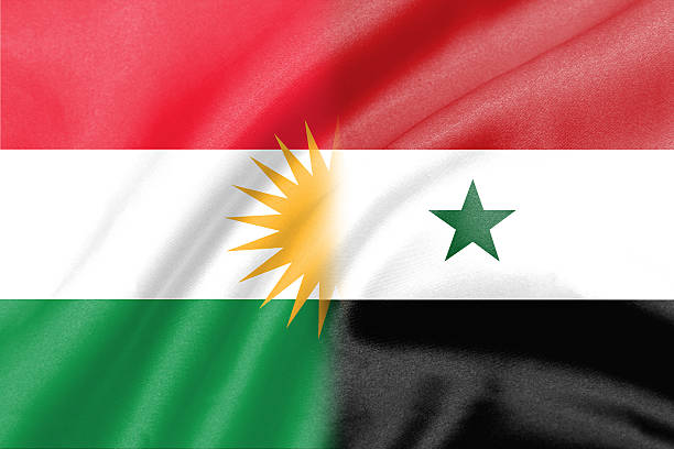 istock half syria half  kurdistan flag 603859404
