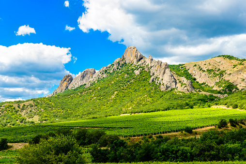 The ridge Kara Dag in summer  time.