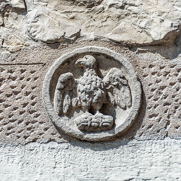 istock Eagle in a round carved on a wall in Florence 603861668
