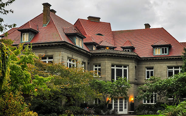 Pittock Mansion - Portland, OR stock photo