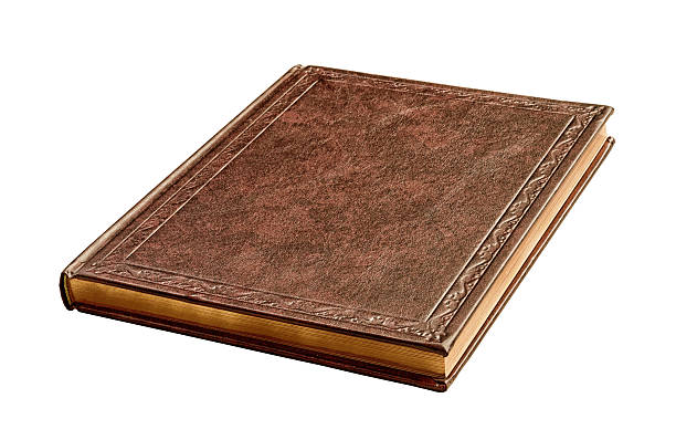 istock brown book with gold pages isolated on white 603865246
