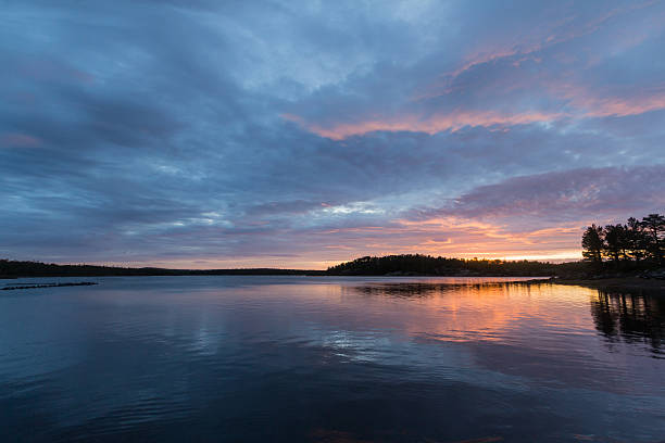 istock Sunset over White sea in Karelia 603866194