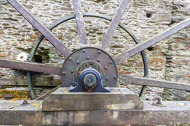 istock Axle and spokes of water wheel. 603866686