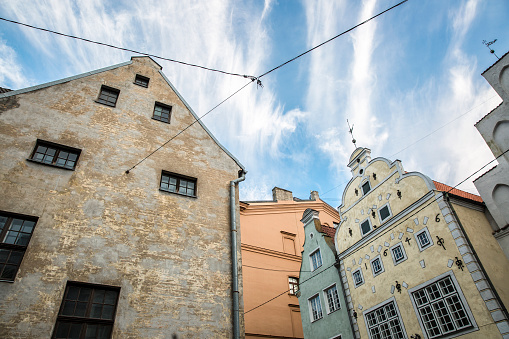 Oldest dwelling houses complex called Three Brothers, Riga, Latvia