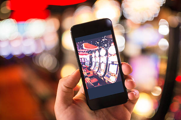 smartphone against a bokeh lights