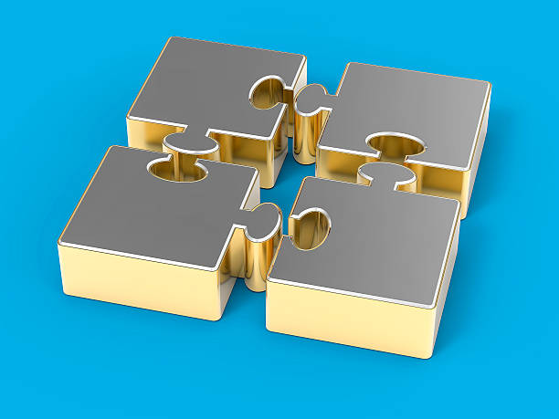 istock 3D Isolated Jigsaw Pieces. Business Teamwork Progress Concept 603892690