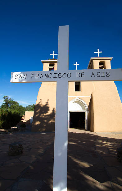 istock Taos, NM: Front View of Ranchos de Taos Church 603900224