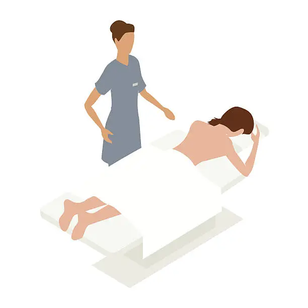 Vector illustration of Massage therapy illustration