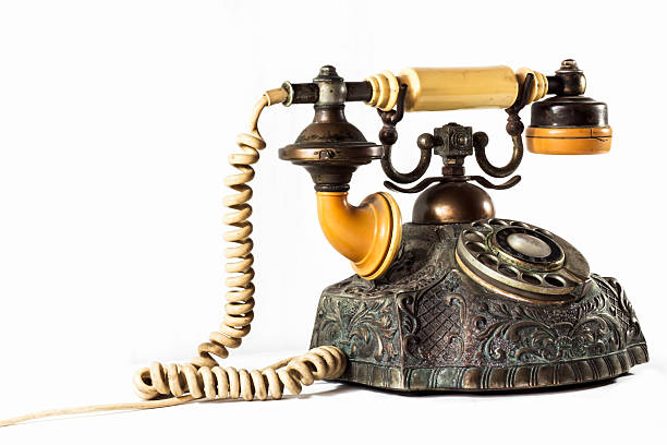 istock Vintage Telephone isolated on White Background 603901252