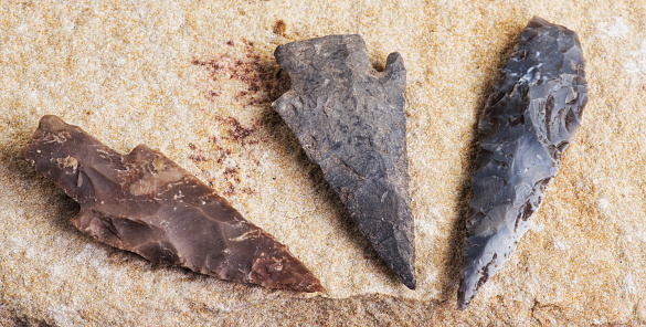 Real American Indian Arrowheads. photo