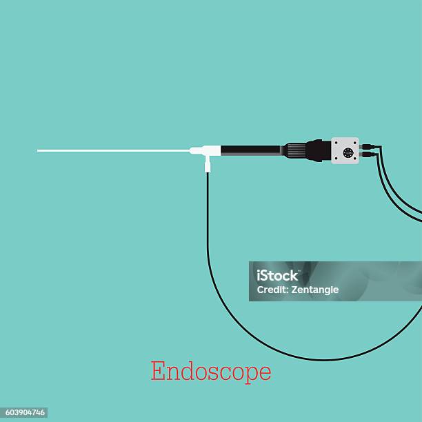 Medizinisches Instrument Endoskop Für Die Forschung Verschiedener Krankheiten Stock Vektor Art und mehr Bilder von Endoskop