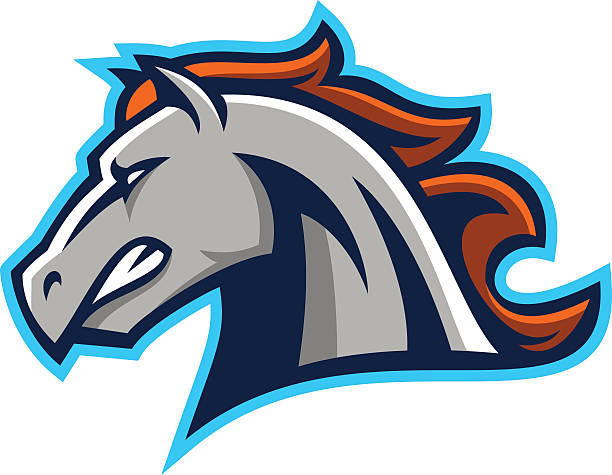 Horse Mascot Logo Horse Mascot Logo mustang stock illustrations