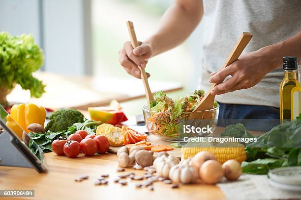 Vegetable Salad Stock Photo - Download Image Now - Healthy Eating, Healthy Lifestyle, Dieting