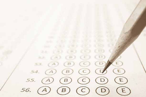 istock Answer sheet and pencil for education concept 603907316
