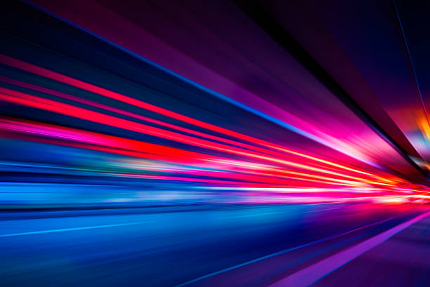 Traffic Light trails on street in Shanghai Traffic Light trails on street in Shanghai,China. long exposure stock pictures, royalty-free photos & images