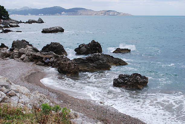 istock Pebble beach in Montenegro. Landscape. 603910960