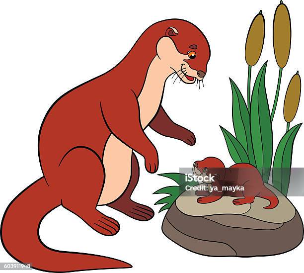 Ilustración de Animales De Dibujos Animados Madre Nutria Con Su Lindo Bebé y más Vectores Libres de Derechos de Agua - iStock Ilustración de Animales De Dibujos Animados Madre Nutria Con Su Lindo Bebé y más Vectores Libres de Derechos de Agua - iStock