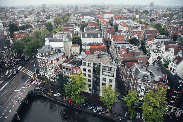 istock Aerial view city panoramic cityscape Amsterdam, Netherlands 603987266