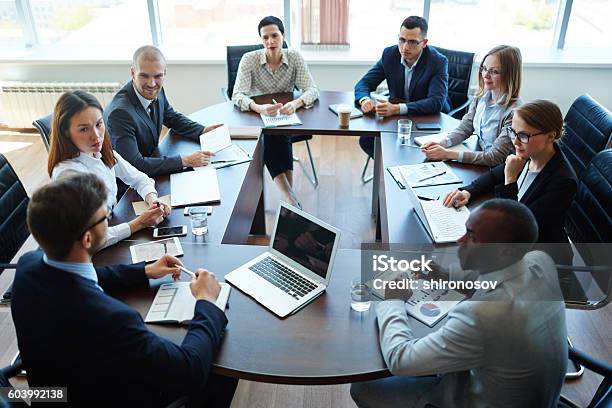 Meeting Of Shareholders Stock Photo - Download Image Now - Meeting, Business Person, Business Meeting