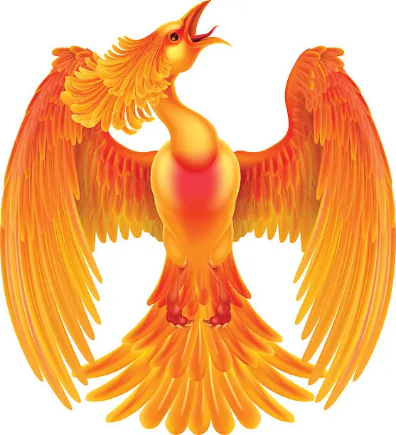 Vector illustration of Phoenix Fire Bird