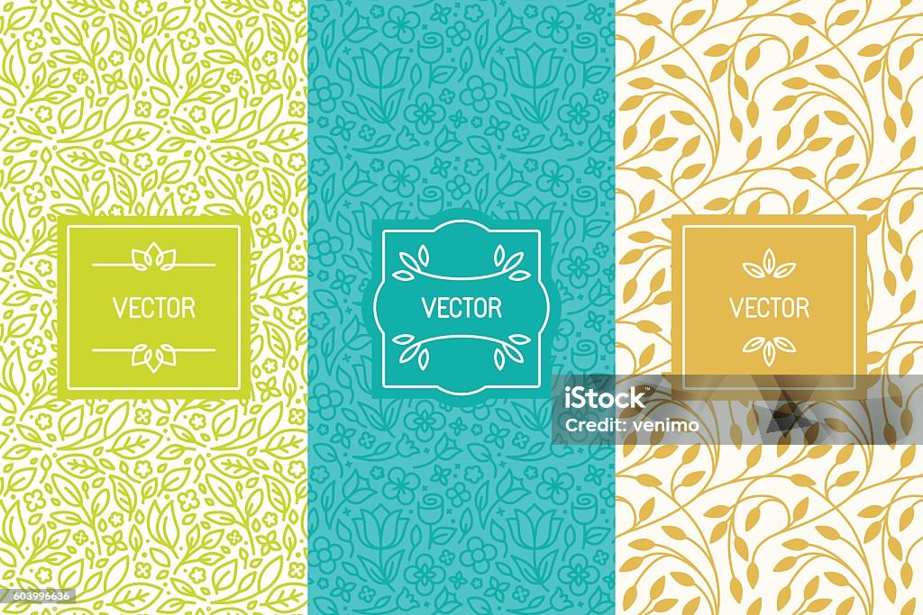 Vektor-Satz von Verpackung design-Vorlagen - Lizenzfrei Muster Vektorgrafik