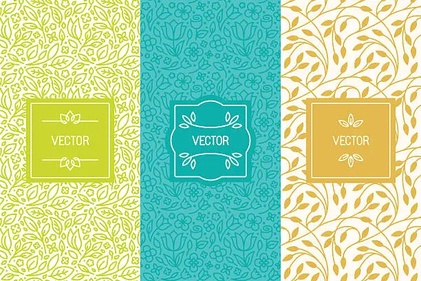 Vector illustration of Vector set of packaging design templates