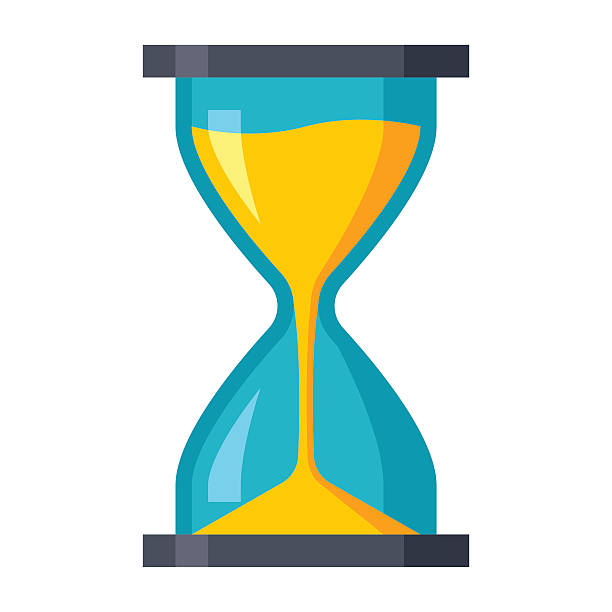 Hourglass vector illustration The countdown to the deadline in the hourglass. hourglass stock illustrations