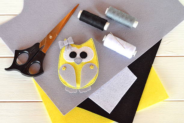 istock Felt owl toy. Childrens crafts idea project 603998998