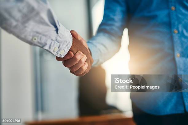 Lets Shake On It Stock Photo - Download Image Now - Partnership - Teamwork, Handshake, Casual Clothing