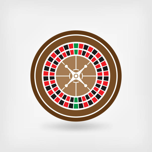 европейское колесо рулетки. символ казино - roulette roulette wheel wheel isolated stock illustrations