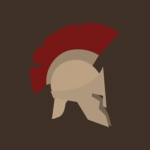 Vector illustration of Roman Helmet Isolated