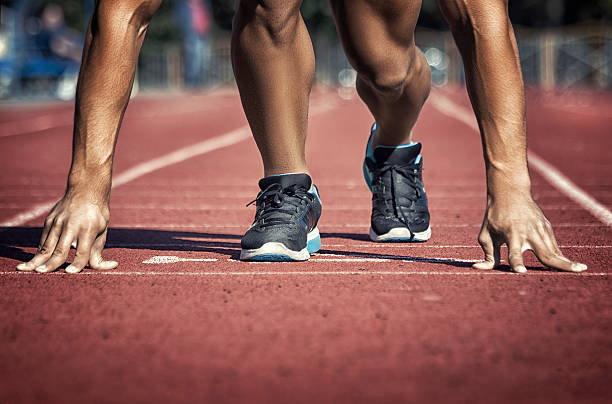 istock Sport. Unrecognizable runner on the starting 604008650