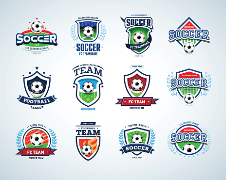 Soccer football badge Logo design templates, sport logotype template.