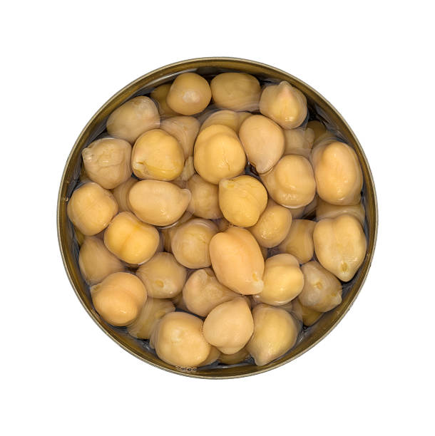 istock Opened can of organic garbanzo beans 604011416