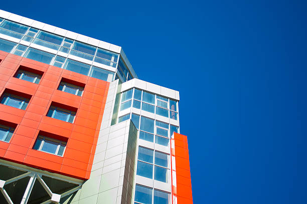 istock facade of a modern building in the style hi-tech 604011920