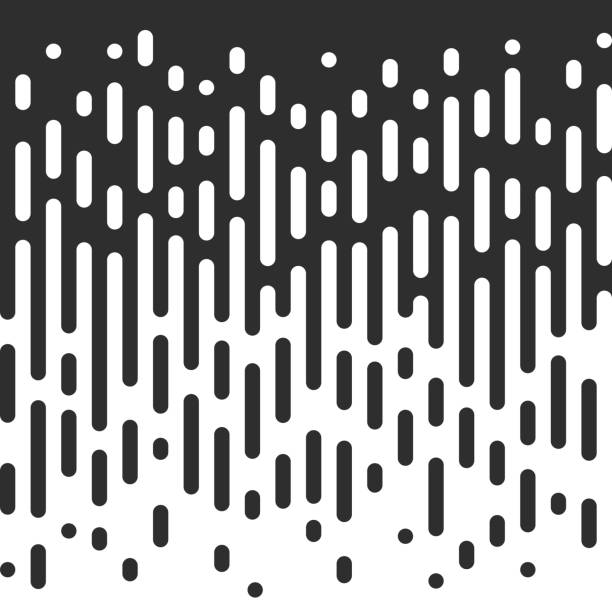 illustrazioni stock, clip art, cartoni animati e icone di tendenza di linee arrotondate irregolari in bianco e nero senza cuciture vettoriali. - rain pattern striped water