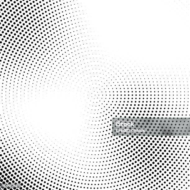 Vector Halftone Abstract Transition Dotted Circular Pattern Stock Illustration - Download Image Now