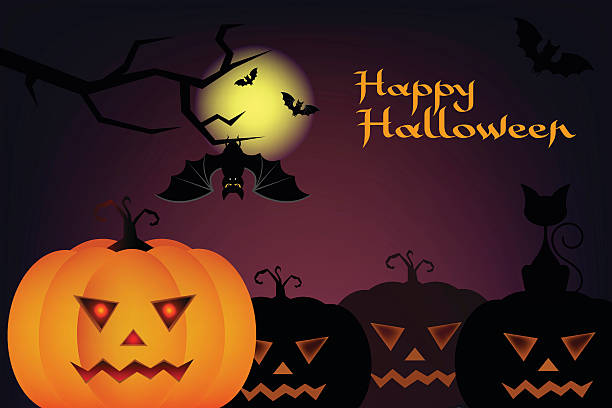 Avezano Halloween Fotohintergrund – 3x2,1 M Vinyl Mit Orange Nacht Mond Design