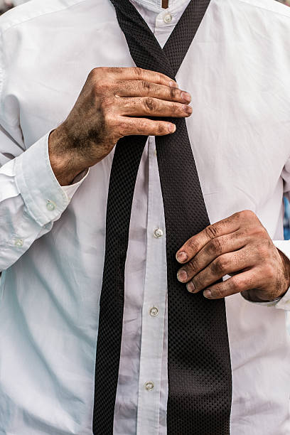 istock Concept of rich and poor in person. 604017258