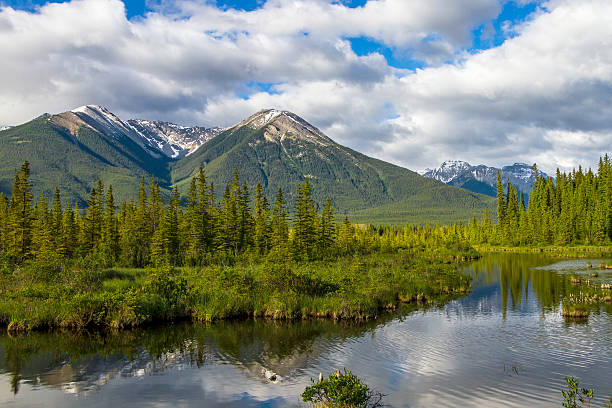 istock Mountains Reflecting in Lake - Banff National Park, Canada 604022182