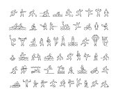 Vector line sports icons