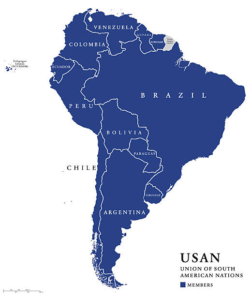 Union Of South American Nations Map