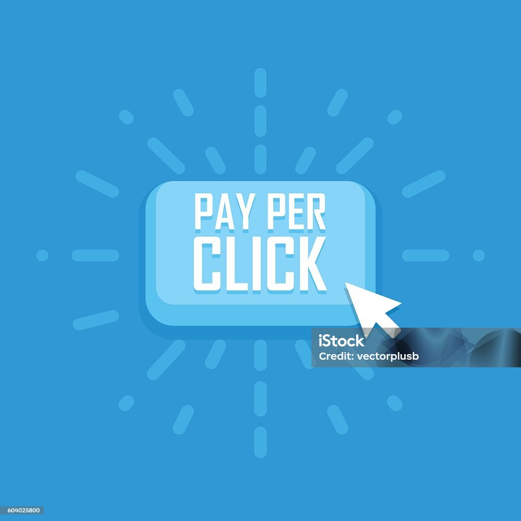 Pay per click concept flat icon. Vector illustration Pay per click concept flat icon. Vector illustration. Clique stock vector