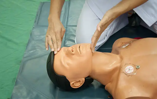 First aid CPR - clear airway